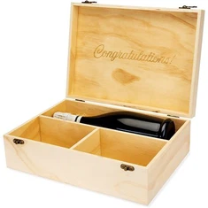 Caixa de fusta d'ampolla de xampany